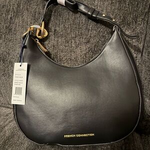 French Connection Elegant Black Hobo Bag